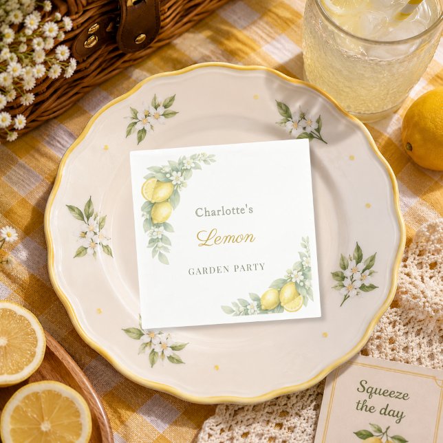 Lemon summer garden party napkin (Creator Uploaded)
