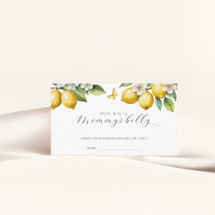 Lemon Summer How Big Is Mummy’s Belly Ticket  Enclosure Card