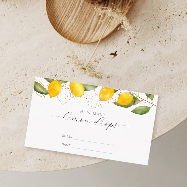 Lemon Summer How Many Lemon Drops Game Enclosure Card (Creator Uploaded)