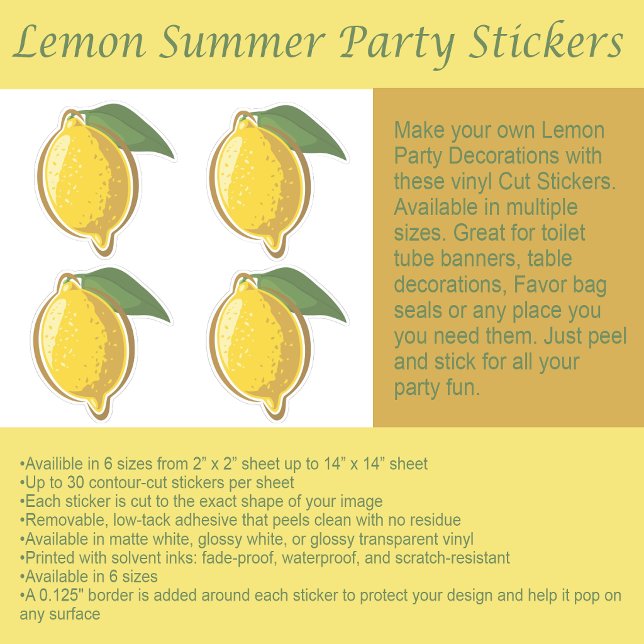 Lemon Summer Party Stickers (Creator Uploaded)