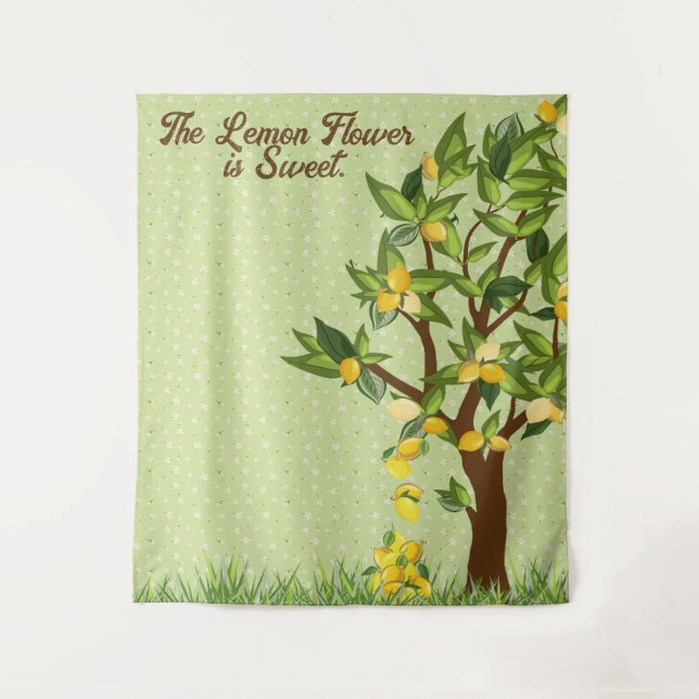 Lemon Summer Photography Backdrop Tapestry (Front)