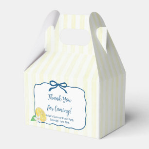 Lemon Summer Picnic Party Thank You Favour Box