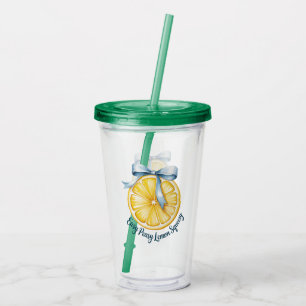 Lemon Summer Quote Acrylic Tumbler