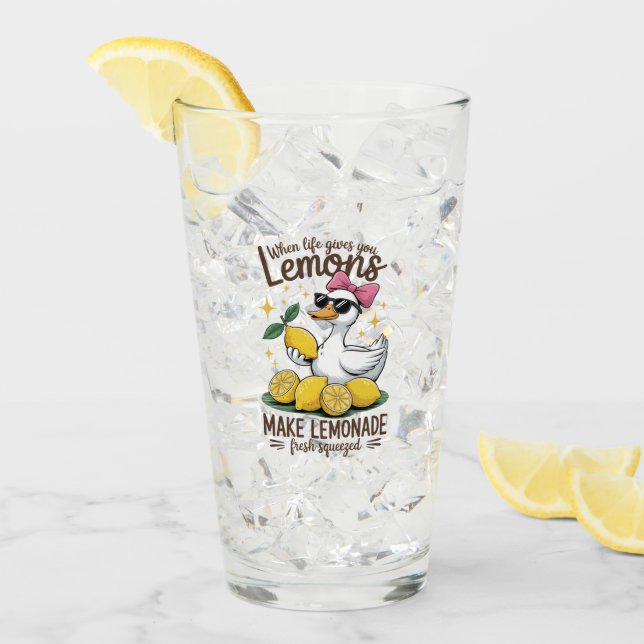 Lemon Summer Quote  Glass (Front Ice)