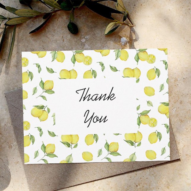 Lemon Summer Thank you Card (Creator Uploaded)