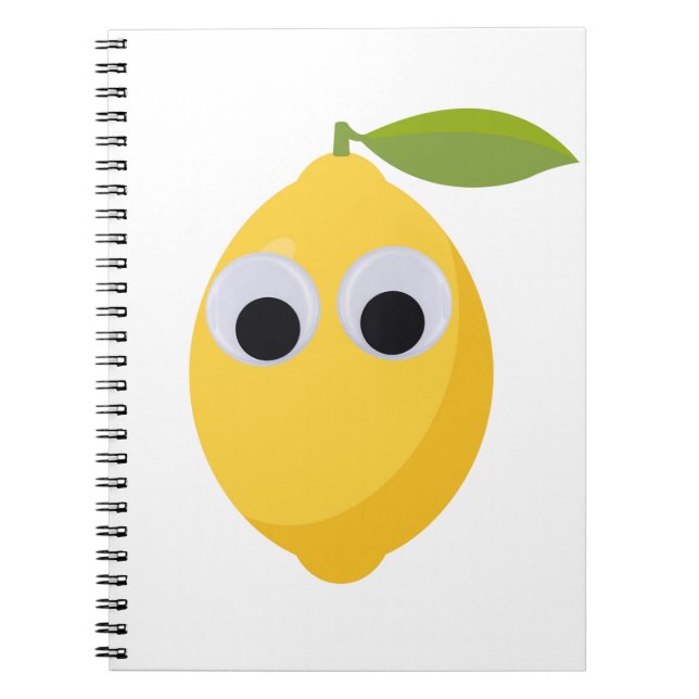 Lemon, sweet fruit with googly eyes notebook (Front)
