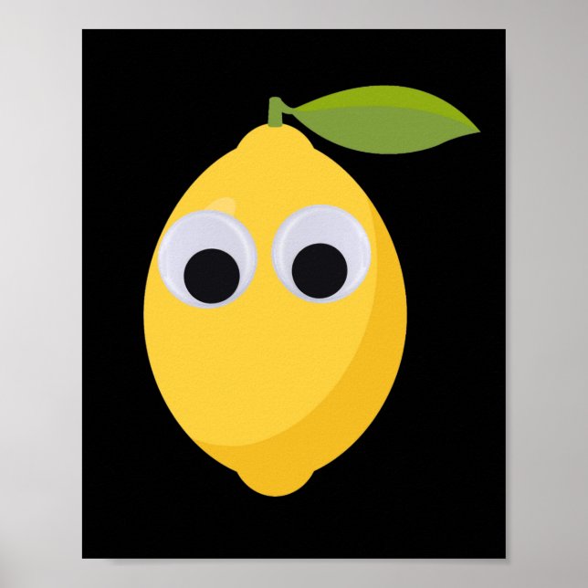 Lemon, sweet fruit with googly eyes     poster (Front)