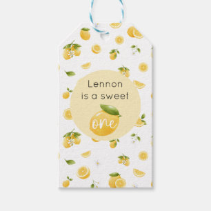 Lemon Sweet One 1st Birthday Gift Tags