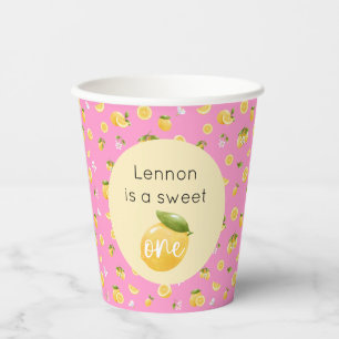 Lemon Sweet One 1st Birthday Paper Cups