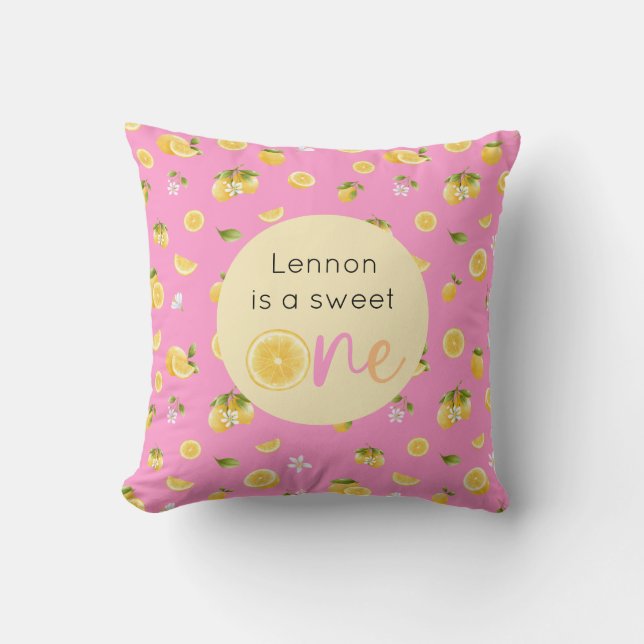 Lemon Sweet One Birthday Cushion (Front)