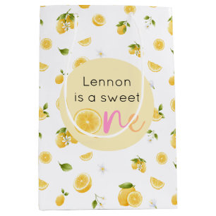 Lemon Sweet One Birthday Medium Gift Bag