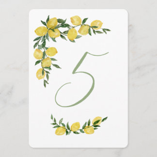 Lemon Table Number Five