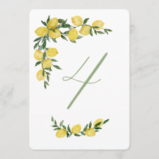 Lemon Table Number Four