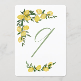 Lemon Table Number Nine