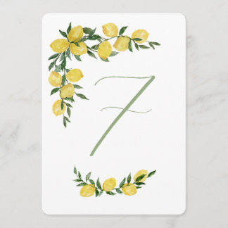 Lemon Table Number Seven