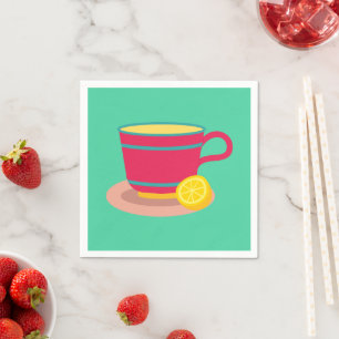 Lemon tea for tea lovers napkins
