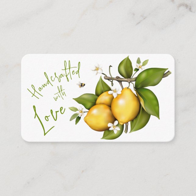 Lemon Thank You Enclosure Card (Front)