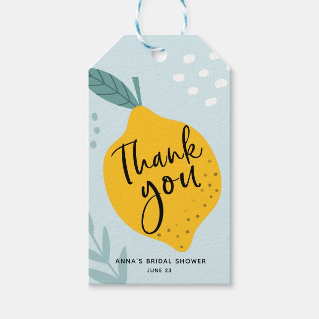 Lemon Thank You Favour tag (Front)