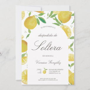 Lemon Theme Bridal Shower Invitation in Spanish