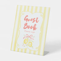 Lemon Theme Girl Baby Shower Guest Book