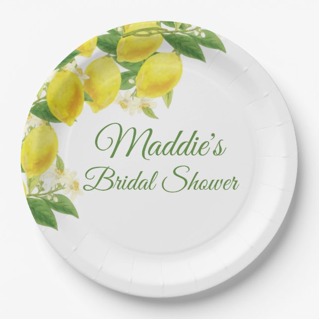 Lemon Theme Personalised Plates (Front)
