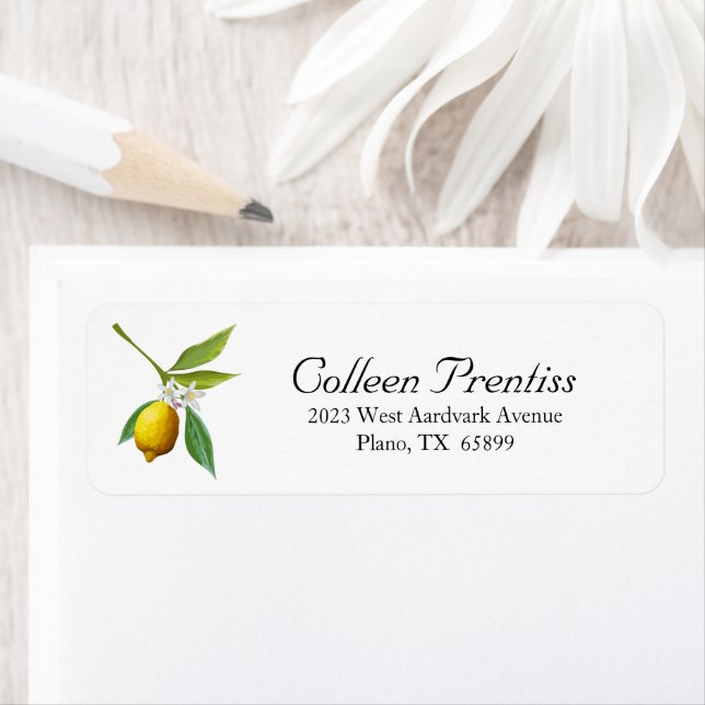 Lemon Theme Return Address Label (Insitu)
