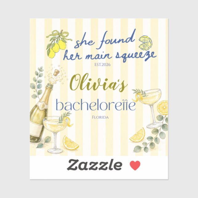 lemon theme she found her main squeeze yellow  (Sheet)