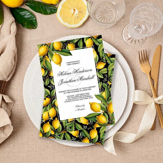 Lemon Theme Wedding or Amalfi Coast Event Invitation (Creator Uploaded)