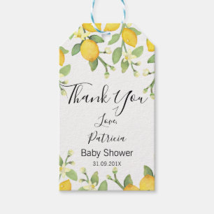 Lemon Themed Baby Shower Favour tag