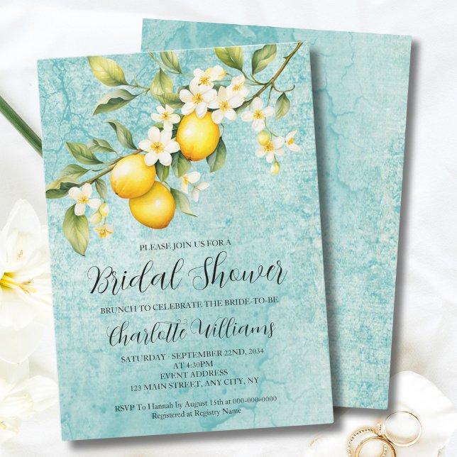 Lemon Themed Bridal Shower Brunch Invitation (Lemon Themed Bridal Shower Brunch Invitation
)