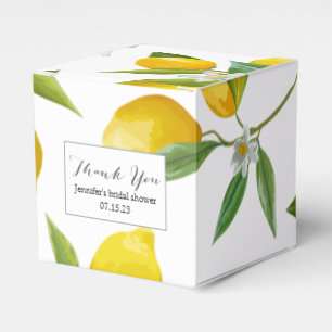 Lemon themed bridal shower favour  box