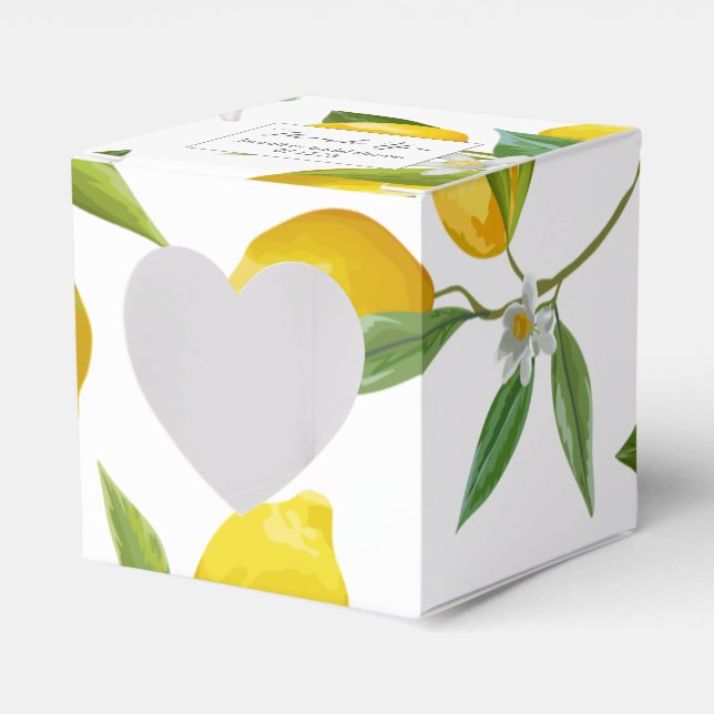 Lemon themed bridal shower favour  favour box (Front Side)