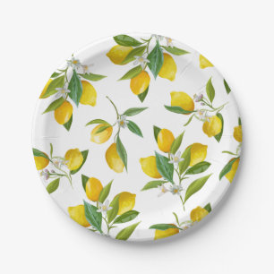 Lemon themed party  paper plate