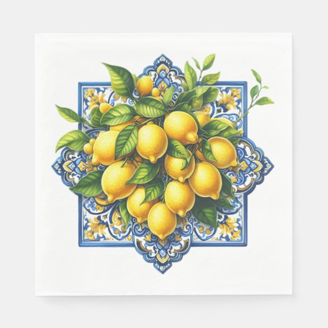 Lemon Tile Napkins (Front)