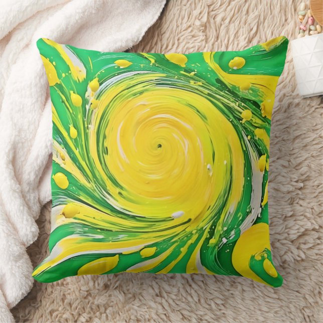 Lemon Tornado Design Cushion (Blanket)