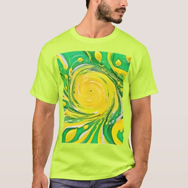 Lemon Tornado Design T-Shirt (Front)