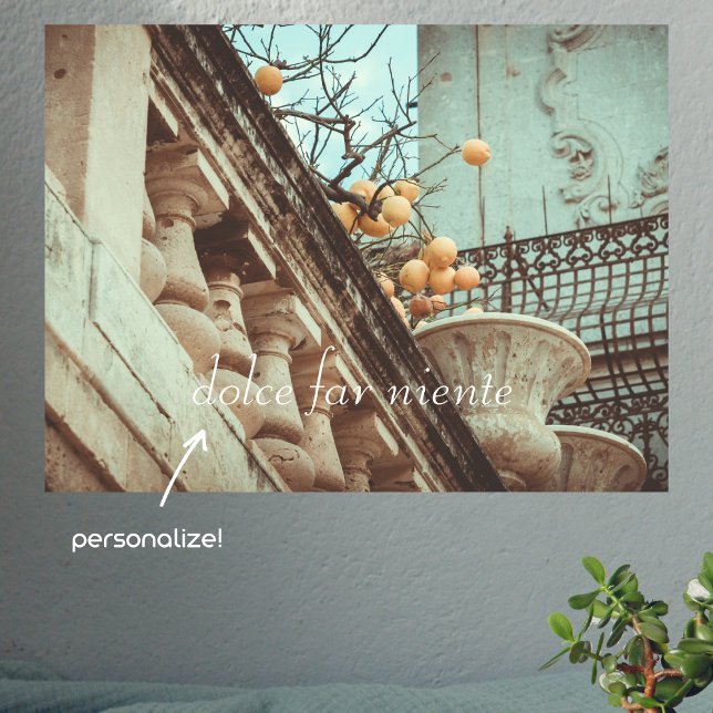 Lemon Tree and Old buildings Poster (Creator Uploaded)