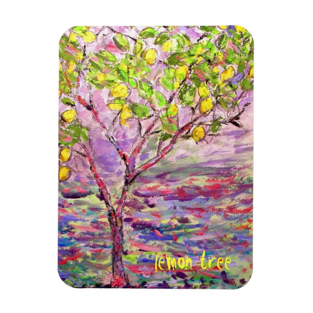 lemon tree art magnet (Vertical)
