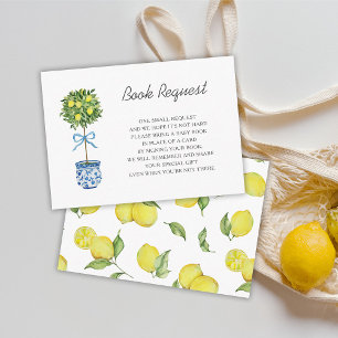 Lemon Tree Baby Shower Book Request Enclosure Card