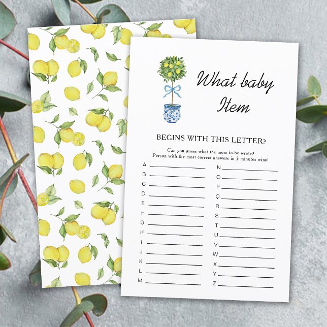 Lemon Tree Baby Shower Game (Creator Uploaded)