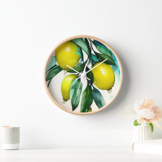 Lemon Tree Branch Clock