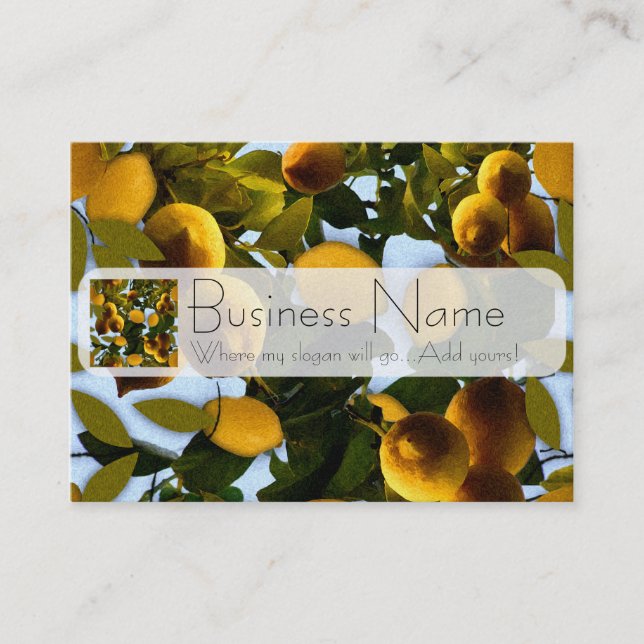 Lemon Tree Business Card (Front)