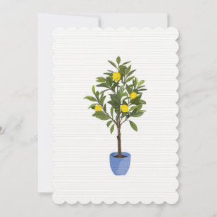 Lemon Tree Flat Greeting Card