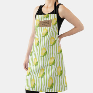 lemon tree fruit cute monogram apron