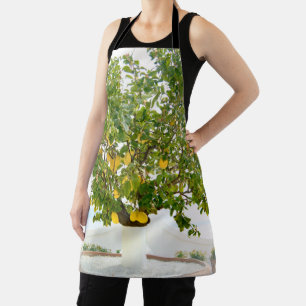 Lemon Tree in Positano #1 #travel #wall #art Apron
