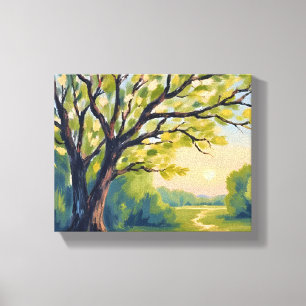 Lemon Tree Italian Landscape Painting Canvas Print