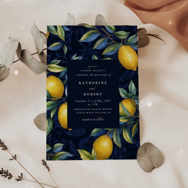 Lemon Tree Italy Inspired Destination Wedding Invitation (Creator Uploaded)