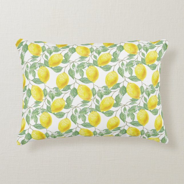 Lemon Tree Pattern Decorative Cushion (Front)