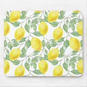 Lemon Tree Pattern Mouse Pad