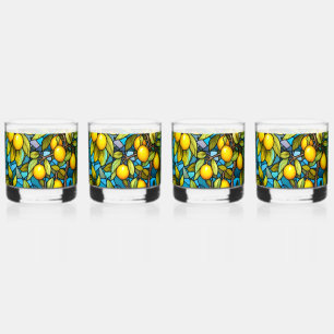 Lemon Tree, Stain Glass Pattern, Mediterranean 